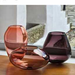 Set Of 3 Handblown Glass Pendant Lights. Custom Kitchen Island Individual Hanging Lamps - thumbnail 3