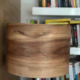 Handmade Natural Chestnut Wood Floor Lamp - Veneer Lampshade - thumbnail 4
