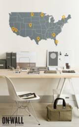 Push Pin Decal - Large United States Vinyl Sticker Office Wall Art M002 - thumbnail 1
