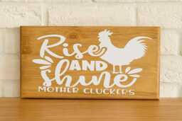 Handmade Wooden Chicken Sign Farmhouse Decor, Freestanding Or Wall Hanging - thumbnail 1