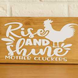 Handmade Wooden Chicken Sign Farmhouse Decor, Freestanding Or Wall Hanging - thumbnail 2