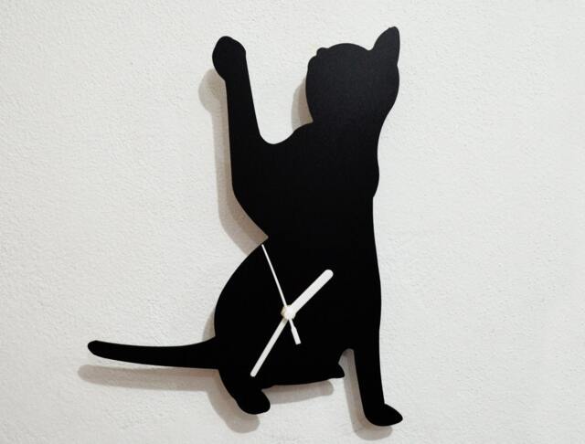 Cat Maneki Neko Silhouette - Wall Clock - image 1