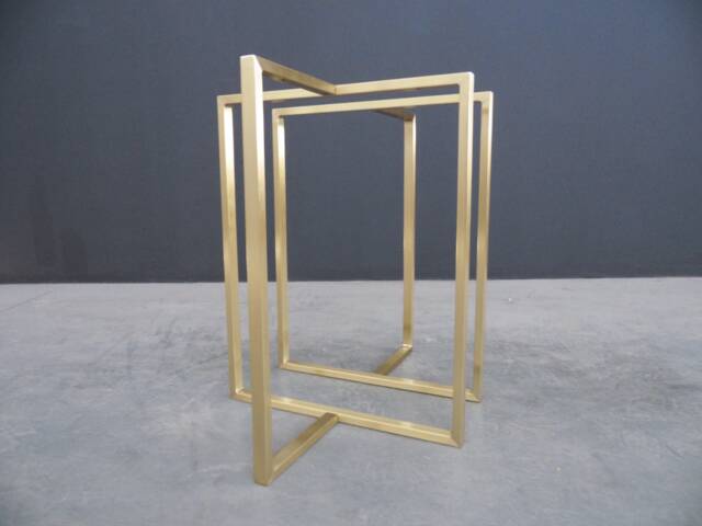 "Brass T-Look Dining Table Legs - 28"" H X 23"" W 11"" - Minimalist Custom Height 26""-30" - image 1