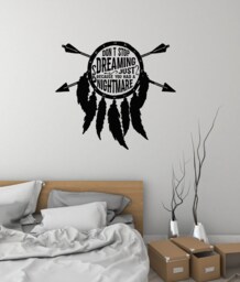 Dreamcatcher Vinyl Wall Decal Dream Catcher Quote Saying Ethnic Style Stickers Mural - #3131Di - thumbnail 1