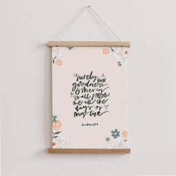 Surely Goodness & Mercy Will Follow Me, Psalm 236 Christian Print, Family Wall Art Faith Print Religious Gift - thumbnail 3