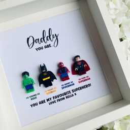 Dad Daddy Hero Gift Frame - 4 Father's Day, Christmas, Uncle, Grandad Unique Personalised Customised Gift - thumbnail 3