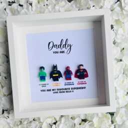 Dad Daddy Hero Gift Frame - 4 Father's Day, Christmas, Uncle, Grandad Unique Personalised Customised Gift - thumbnail 2