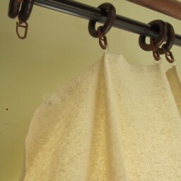 Rustic Curtain Panels With Lace Trim, Canvas Cotton Linen Curtain Panels, Chic Farmhouse French Country Home -Rod Pocket-Nurdanceyiz - thumbnail 2