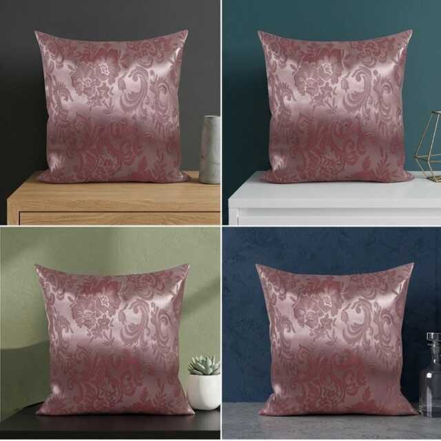 Red Indian Floral Cushion Covers - Set Of 4 - 16x16 - image 1
