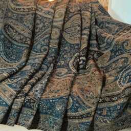 Luxury Boiled Pure Merino Wool Reversible Sofa Or Bed Throws - Ultimate Comfort & Style- Classic Indian Abstract Print - thumbnail 3
