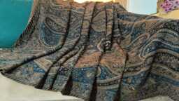 Luxury Boiled Pure Merino Wool Reversible Sofa Or Bed Throws - Ultimate Comfort & Style- Classic Indian Abstract Print