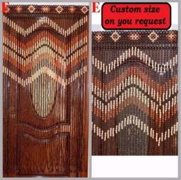 Handmade Wood Bead Door Curtain Bohemian Decor - thumbnail 2