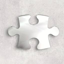 Acrylic Mirror Puzzle Piece Wall Art Personalized Engraving - thumbnail 3