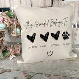 Personalised Grandad Christmas Gift, This Belongs To Cushion, Gift From Grandchildren, Xmas Present - thumbnail 2