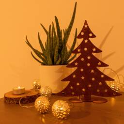 Metal Christmas Tree - Spring Decoration Patina Gift Idea Festive - thumbnail 3