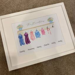 Family Print, Gift, Coat Present, A4 Gift For Family, Christmas Her - thumbnail 3