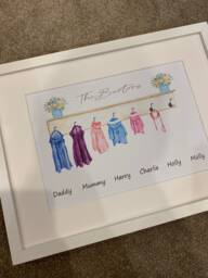 Family Print, Gift, Coat Present, A4 Gift For Family, Christmas Her - thumbnail 1