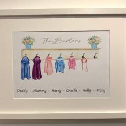 Family Print, Gift, Coat Present, A4 Gift For Family, Christmas Her - thumbnail 2