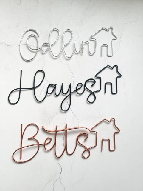 Wire Words - Personalised Family Name Home Sign Bespoke Wall Art Quotes & Sayings - image 1