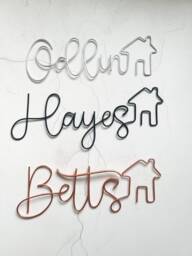Wire Words - Personalised Family Name Home Sign Bespoke Wall Art Quotes & Sayings - thumbnail 1