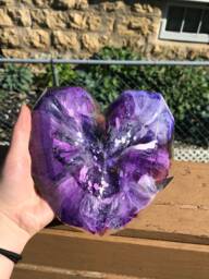 Purple Resin Geometric Heart