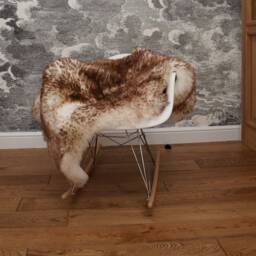 Original Giant X Brown Mouflon Dyed Genuine Natural Sheepskin Rugs Exclusive Rug Throw Carpet Sha - thumbnail 2