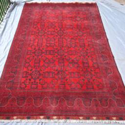 Custom Size, Handmade Afghan Rugs, Excellent Top Quality Red Bukhara Rug, Large Rug, Khal Mohammadi Khamyab, Living Room, Bedroom Rug - thumbnail 2