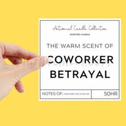 Coworker Betrayal Scented Candle, Funny Leaving Gift, ??? - thumbnail 3