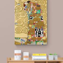 Gustav Klimt Fulfillment - 1905 - Wrapped Framed Canvas Rolled Photo/Poster Print - thumbnail 2