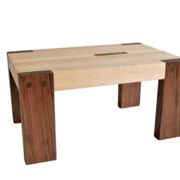 Step Stool in Walnut & Maple Wood, Contemporary Mission Style - thumbnail 3