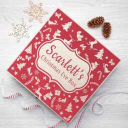 Personalised Christmas Eve Box With Festive Pattern - thumbnail 4