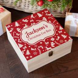 Personalised Christmas Eve Box With Festive Pattern - thumbnail 3
