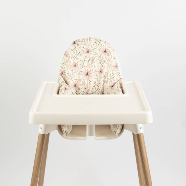 Wipeable Cushion Cover For Ikea Antilop Highchair - Meadow Flowers - image 1