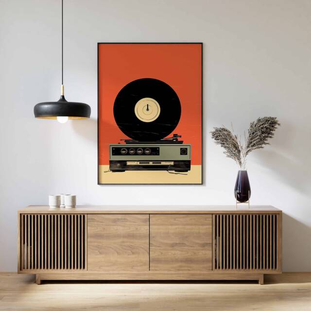 Retro Vinyl Music Print, Poster, Decor, Gift, Gift For Musician, Lover Room Print - image 1