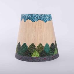 Handmade Lampshade For Living Room, Office Home Decor Lamp Customized Hand Painted Shade Artisan Crafted Lampshade - thumbnail 2