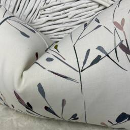 Nerine Blue White Leaf Cushion Cover - 12x20 Scatter Pillow Case For Sofa Or Bed Designer John Lewis Partners Cotton Fabric - thumbnail 2