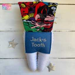 Personalized Boys Superhero Tooth Fairy Pillow , Choose The Mask & Hair Colour - thumbnail 3