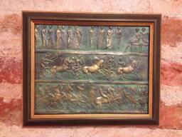 Handmade Bronze Plaque Bas Relief Ancient Frieze Wall Sculpture