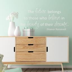 Beauty Of Dreams Decal, Eleanor Roosevelt Quote, Inspirational Wall Sticker - 141 - thumbnail 1