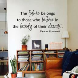 Beauty Of Dreams Decal, Eleanor Roosevelt Quote, Inspirational Wall Sticker - 141 - thumbnail 2