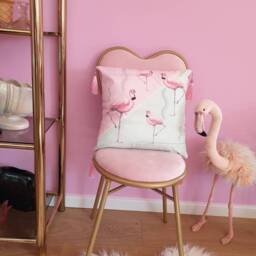 Kitsch Vintage Retro New 80S 1980S Art Deco Flamingo Memphis Pop Pastel Flowers Tassel Cushion Cover Kawaii Bedroom Vinnie Boy Pink - thumbnail 3