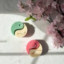 Yin Yang Soy Wax Candle Vegan Aromatherapy Home Decor - thumbnail 2