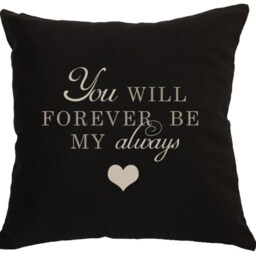 "Our ""You Will Forever Be My Always"" Pillow, Perfect For Valentines Day, To Propose With Or Your Second Wedding Anniversary As ""Cotton" - thumbnail 2