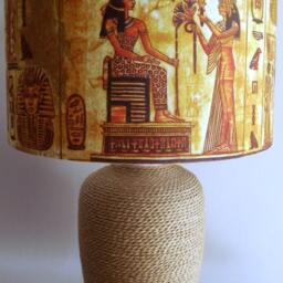 Egyptian Lampshade Shabby Chic Gold Brown Black Fatta Da Mamma - thumbnail 3