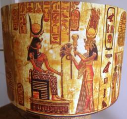 Egyptian Lampshade Shabby Chic Gold Brown Black Fatta Da Mamma - thumbnail 1