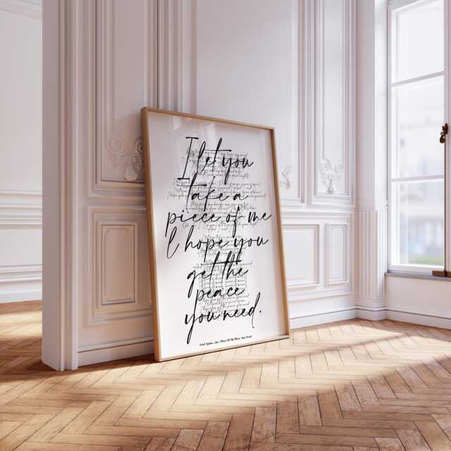 Fred Again Piece Of Me Print, Of Me, Peace You Need Lyrics, Fred Again Prints, Adore U Again, Love Print - image 1