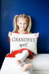 Grandfather Personalized Pillow, My Spot, Mother's Day, Grandpas Spot Gift For Grandpa, Grandmas Fathers Day, Grandparents Day - thumbnail 1