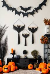 Macrame Gothic Bat, Dark Wall Art, Bat Ornaments, Gift, Decoration, Goth Aesthetic, Boho Bedroom, Decorations V12