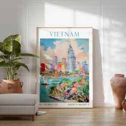 Vietnam Travel Print, Poster, Landscape Vietnamese Wall Art, Ha Long Bay Southeast Asian Decor - thumbnail 3