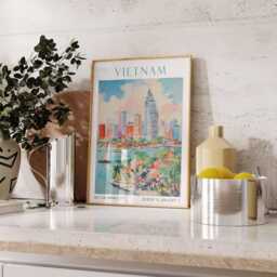 Vietnam Travel Print, Poster, Landscape Vietnamese Wall Art, Ha Long Bay Southeast Asian Decor - thumbnail 2